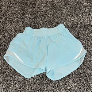 Lululemon light blue Hotty Hot Shorts Size 2 (4 inch inseam)